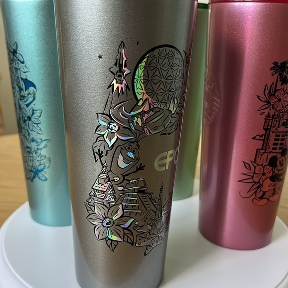 NWT Complete Set of 4 Walt Disney World Parks Stainless Steel Starbucks Tumbler - Picture 5 of 17